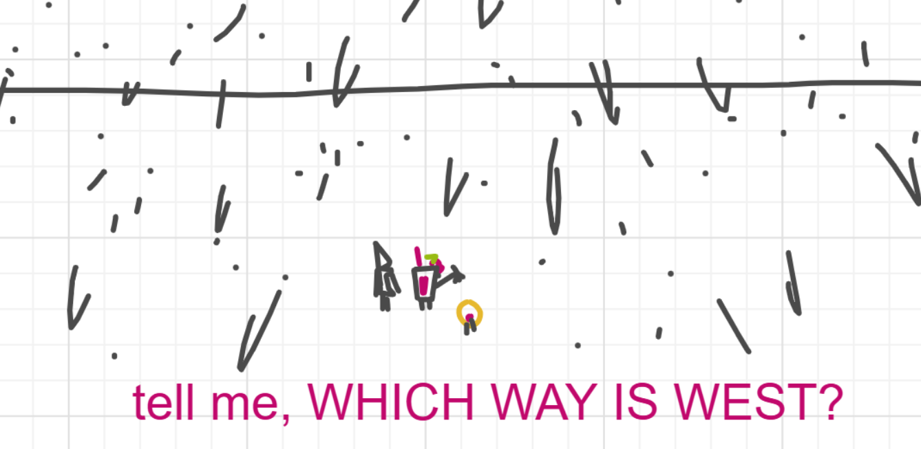 A panel from I've Been Everywhere, Man, episode nine of the Board Boards object show by Furretwalk/WalkingFurret.